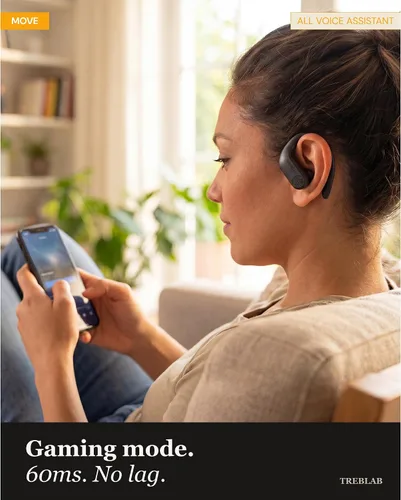 Miniatura 8 de TREBLAB X3 Pro - Auriculares inalámbricos para entrenamiento con ganchos cómodos, Bluetooth 5.3, graves potentes, aislamiento de ruido, 145 horas