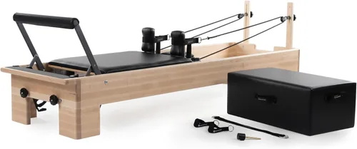 Reformer de Pilates de estudio Balanced Body con caja de ejercicio sentado, máquina de Pilates para equipo de estudio o gimnasio en casa, equipo de