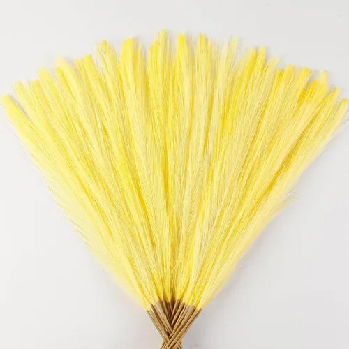 Miniatura 17 de Decoración de hierba de pampa naranja otoñal, 30 piezas de 17 pulgadas de hierba de pampa sintética, arreglo floral de hierba de pompas y relleno