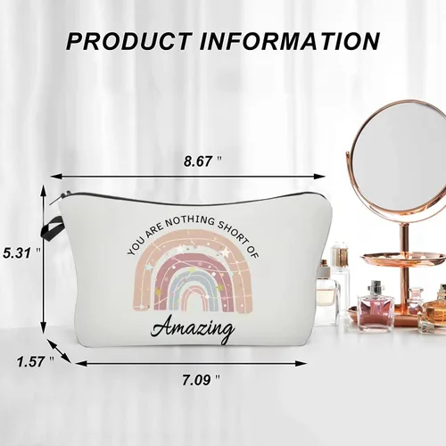 Miniatura 6 de Bolsa de maquillaje para bolso, bolsas de cosméticos para mujer, regalo inspirador para mujer, pequeña bolsa de cosméticos divertida, bolsa de viaje
