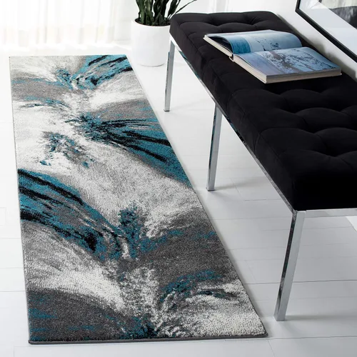Miniatura 22 de SAFAVIEH Glacier Collection GLA127M - Alfombra moderna abstracta que no desprende pelusa, para sala de estar o dormitorio, 4 x 6 pies, azul/gris