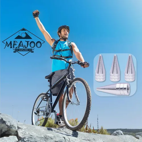 Miniatura 4 de 4 piezas de tapas de válvula de rueda con forma de punta, válvula de rueda de aleación de aluminio con punta, universal para automóviles, SUV