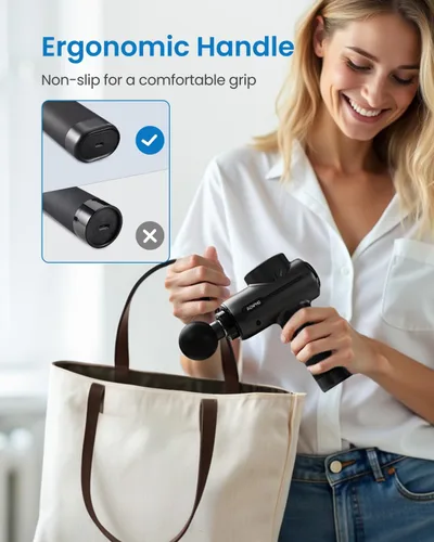 Miniatura 7 de RENPHO Active+ Pistola de masaje de percusión, regalos del día del padre, 5 velocidades ajustables para espalda, cuello, recuperación muscular