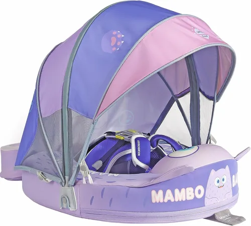 Miniatura 18 de Mambobaby Flotador con toldo mejorado no inflable para bebé, flotador inteligente de Mambo para natación, flotador de natación para bebé, flotador