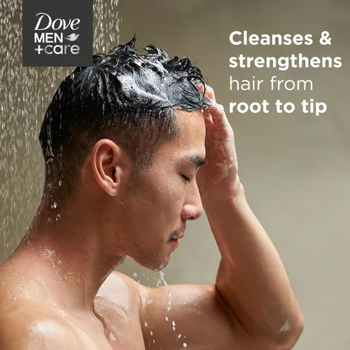 Miniatura 7 de DOVE MEN+ CARE Champú 2 en 1 + acondicionador grueso + fuerte 4 unidades para fortalecer el cabello desde la raíz hasta las puntas, con calcio, 25.4