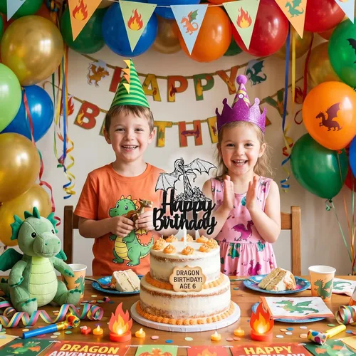 Miniatura 5 de Decoración para pastel de cumpleaños con temática de película animada, suministros de decoración con purpurina negra