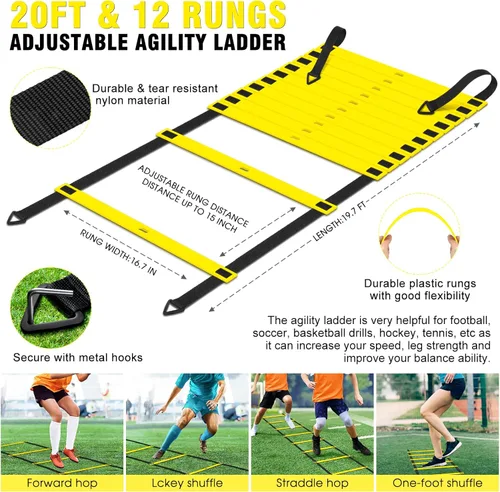 Miniatura 5 de Kids Soccer Goals for Backyard Set of 2, 4 x 3 ft/6 x 4 Toddler Soccer Goal Training Equipment with Soccer Ball, Cones, Pop Up Soccer Net for Kids