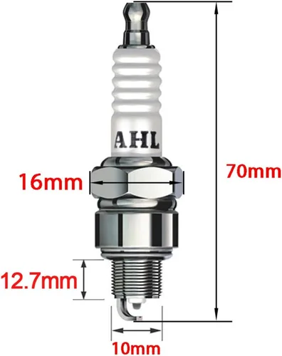 Miniatura 4 de AHL Paquete de 1 bujía de cobre con níquel compatible con Yamaha YFM125 Raptor 50 80 90 125 TTR110E TTR125 TTR125E TTR125L TTR125LE TTR50E TTR90E
