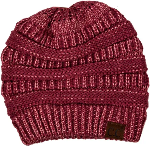 Miniatura 360 de C.C Trendy Warm Chunky Soft Stretch Cable Knit Beanie