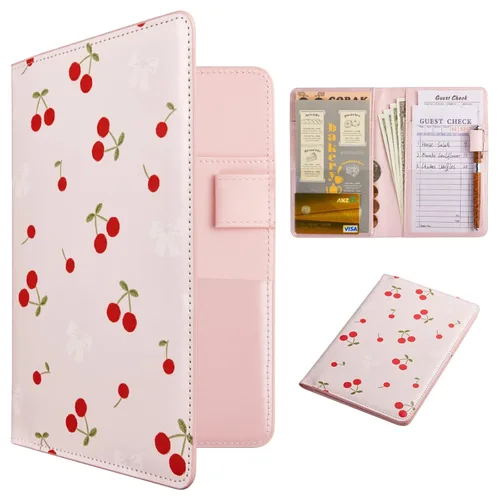 Miniatura 38 de CoBak - Libreta para meseros, organizador compacto con bolsillos transparentes y para dinero, portabolígrafo, se ajusta perfectamente al delantal