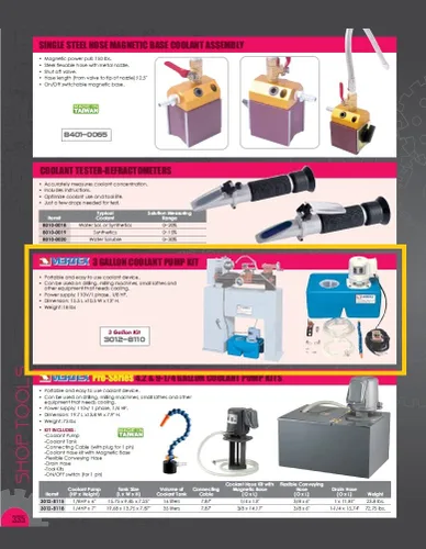 Miniatura 3 de VERTEX 3012-8110 Kit de bomba de refrigerante de 3 galones – Sistema de refrigeración portátil de máquina herramienta de 110 V 1/8 HP para fresado