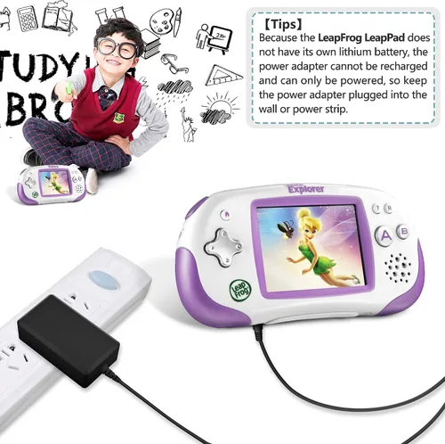 Miniatura 6 de Cargador Leapfrog de repuesto para LeapPad 2, LeapPad 1 Tablets, LeapsterGS Explorer, Leapster Explorer y Leapster2 (cable de 6.6 pies de largo)