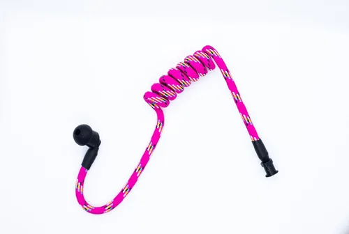 Miniatura 25 de Tubeez Walkie Talkie Auricular con tapones negros para los oídos – Tubo roscado de bloqueo de humedad que se adapta a cualquier auricular de radio
