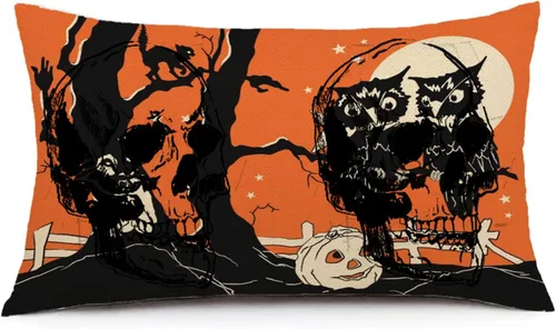 Miniatura 14 de Funda de almohada de Halloween de 12 x 20 pulgadas con temática otoñal de Just a Spooky Goose en disfraces de Halloween, lindas almohadas