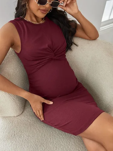 Miniatura 5 de Verdusa Vestido de maternidad para mujer, sin mangas, ajustado, tipo lápiz, sin mangas