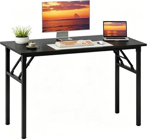 Miniatura 14 de Need AC5AW - Escritorio pequeño plegable, resistente y robusto para computadora, oficina en casa, dormitorios y espacios pequeños, no requiere Roble