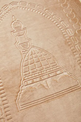 Miniatura 2 de Alfombra de oración musulmana islámica, gruesa y acolchada grande con cuentas de oración islámica, para viajes Eid, Ramadán, suave y lujoso, ideal