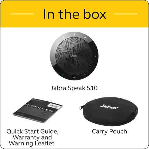 Miniatura 5 de Jabra Speak 510 UC - Altavoz inalámbrico Bluetooth para conferencias - Excelente calidad de sonido, altavoz portátil para reuniones en cualquier
