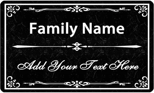 Miniatura 24 de Tapete personalizado de bienvenida para el hogar familiar, tapete personalizado para interiores y exteriores con tu entrada de texto para casa, C