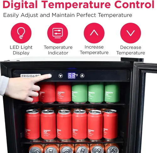 Miniatura 7 de Frigidaire EFMIS164 Refrigerador para bebidas con puerta de vidrio, capacidad para 60 latas