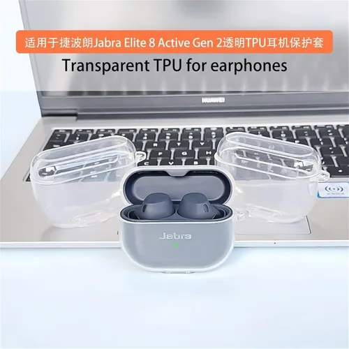 Miniatura 3 de DAYJOY Paquete de 2 fundas transparentes de TPU suave compatibles con Jabra Elite 10/Elite 8 Active/Elite 8 Active Gen 2/Elite 10 Gen 2, funda