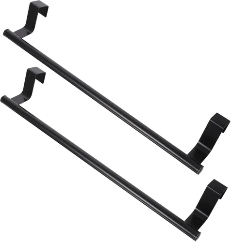 Housoutil 2 toalleros de acero inoxidable montados en la pared multifuncionales para cocina, baño, lavandería, resistente a los arañazos, diseño