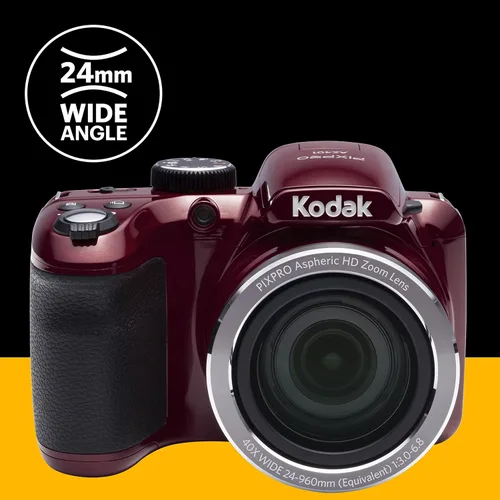 Miniatura 5 de Kodak AZ401RD - Cámara digital de apuntar y disparar con pantalla LCD de 3", Roja Rojo