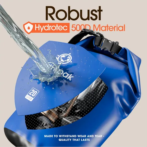 Miniatura 4 de Earth Pak Bolsa Seca Impermeable - Mochila Impermeable de Cierre Enrollable Superior Mantiene el Equipo Seco para Kayak con Funda Impermeable