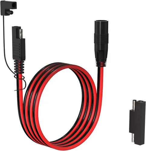 Miniatura 9 de ELFCULB Adaptador de conector hembra a SAE, cable de extensión SAE de 14AWG de 2 pies con adaptador hembra de 2.165 in x 0.984 in de CC y adaptador