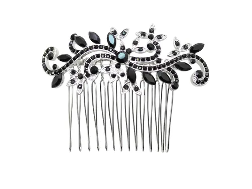 Miniatura 10 de Faship Precioso peine de pelo floral con diamantes de imitación AB