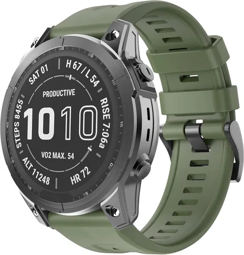 Miniatura 11 de OVERSTEP Compatible con Fenix 7X Band, correa de reloj de silicona suave de 1.024 in de ancho para Garmin Fenix 5X/Fenix 5X Plus/Fenix 6X/Fenix 6X