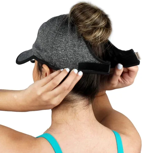 Miniatura 8 de Ponyflo Sombrero de cola de caballo activo - Gorras de cola de caballo para mujer, diseñadas para cabello rizado