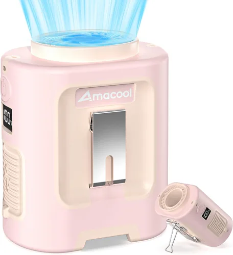 Miniatura 14 de AMACOOL Mini ventilador de cintura portátil con clip, 13,000 rpm, 4 velocidades, ventilador de cuello personal, hasta 24 horas de duración