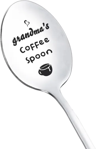 Regalos para la abuela de nieta, nieto, cuchara de café para abuela, abuela, regalo de Navidad, día de la madre, regalo para abuela, abuela, café,
