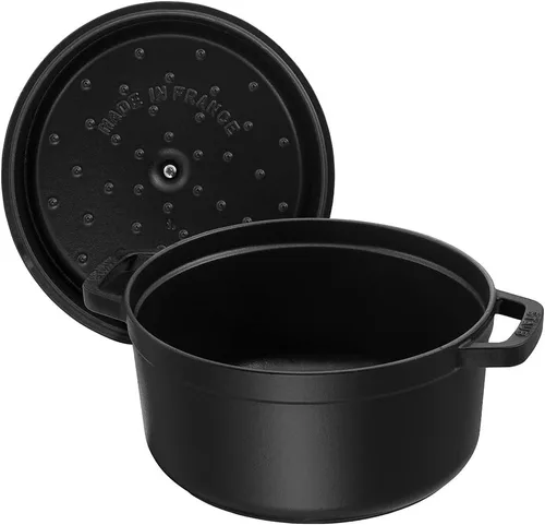 Miniatura 2 de Staub olla de hierro cocotte redonda de 6-1/4 cuartos de galón, Negro mate