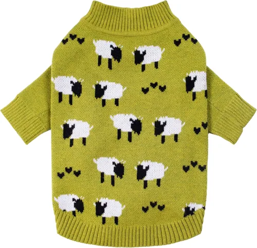 Miniatura 10 de Fitwarm Suéter de plátano para perro, ropa térmica de invierno para perros pequeños, niños y niñas, atuendo para mascotas, marrón, amarillo, XS