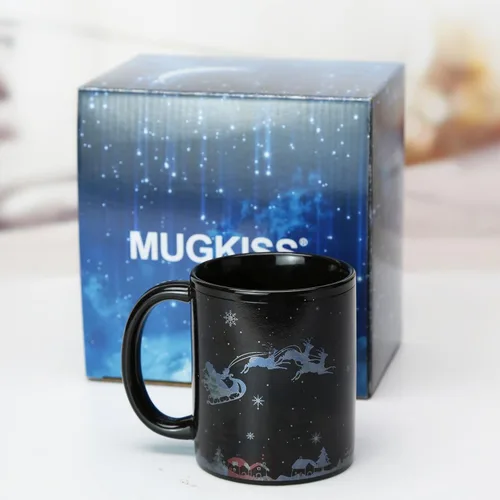 Miniatura 7 de Taza mágica que cambia de color de 12 onzas, taza de café navideña con caja de regalo para mujeres, hombres y niños