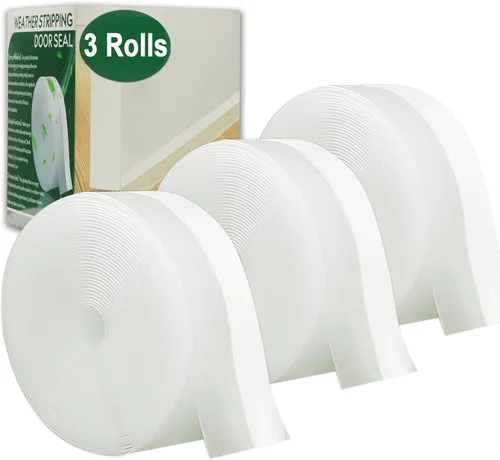 49 pies de cinta de sellado para clima transparente, sello de puerta, cinta adhesiva para evitar corrientes de aire para puertas, cinta de sellado