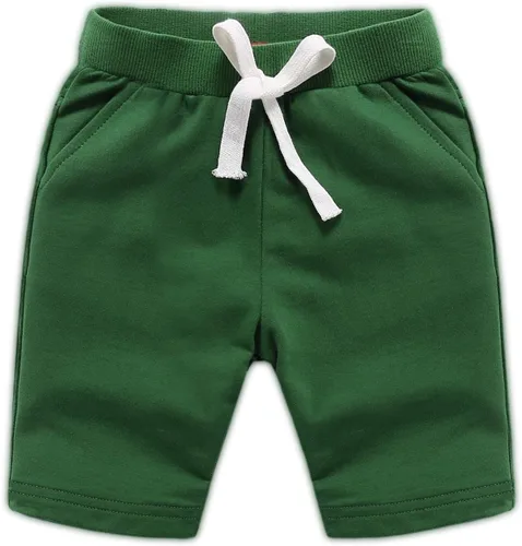 Miniatura 4 de Paquete de 2 pantalones cortos deportivos de punto de verano para niños y niñas, pantalones cortos suaves casuales para bebés