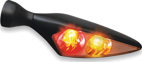Miniatura 5 de Kuryakyn 2538 Motorcycle Lighting Accessory: Kellermann Micro Rhombus PL, LED Running/Turn Signal/Blinker Light, White/Amber, Front Left, Chrome