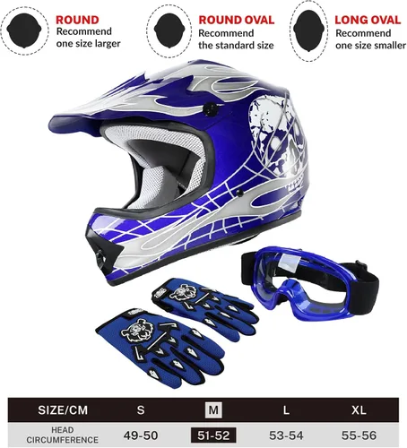 Miniatura 5 de SLMOTO Dot Casco para Jóvenes Niños Casco de Motocross Todoterreno Calle Casco de Motocicleta Casco de Bicicleta de Tierra Motocross ATV Diseño