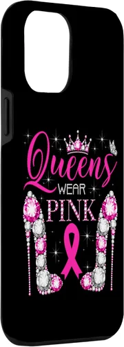 Miniatura 3 de iPhone 12 Pro Max Queens Wear Rosa Concientización del Cáncer de Mama Estuche con Cinta Rosa