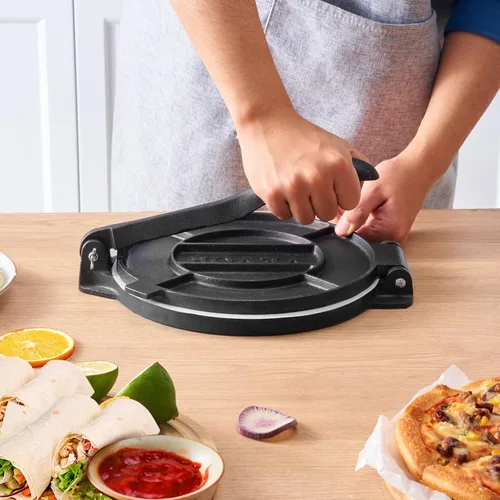 Miniatura 8 de VEVOR Prensa para Tortillas, Máquina para Tortillas y Roti de 8 Pulgadas, Prensa Tortilladora de Hierro Fundido Resistente, Máquina Pataconera