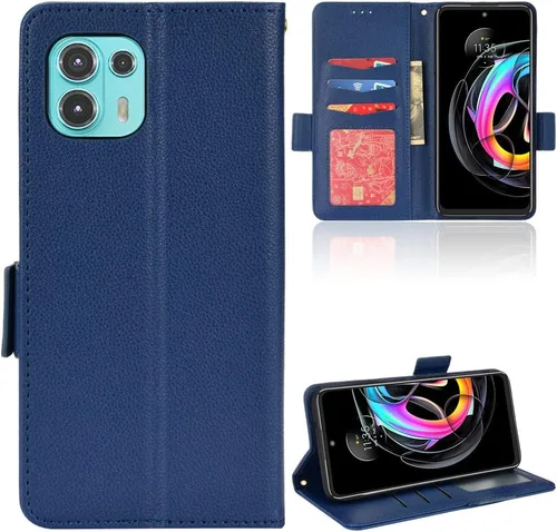 Miniatura 75 de Funda de piel sintética compatible con Motorola Moto E22 4G, funda de piel sintética compatible con Motorola Moto E22i 4G, color negro