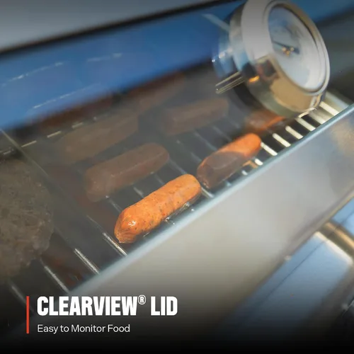 Miniatura 8 de Parrilla portátil de gas propano de 2 quemadores Clearview® Monument Grills para cocinar al aire libre, dos quemadores de 15,000 BTU, acero