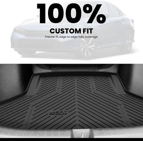 Miniatura 2 de LASFIT Tapete de maletero para Honda Civic Sedan 2022-2026 y Civic Sedan Hybrid 2025-2026, apto para todo tipo de clima, revestimiento de maletero