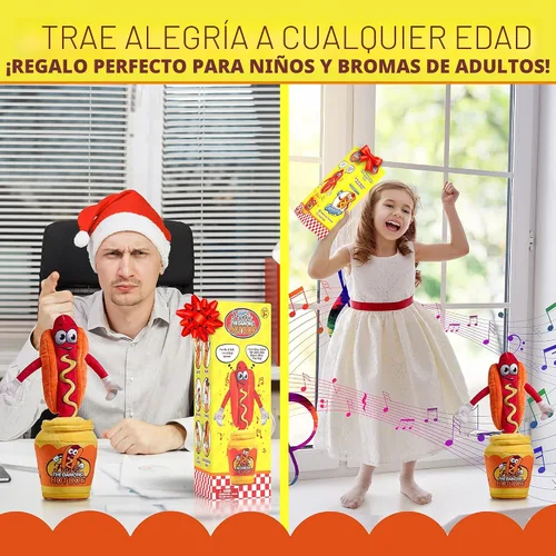 Miniatura 6 de Gagster Gusano de goma bailarín, juguete interactivo para hablar y cantar, ilumina y repite lo que dices, divertido juguete animatrónico para niños