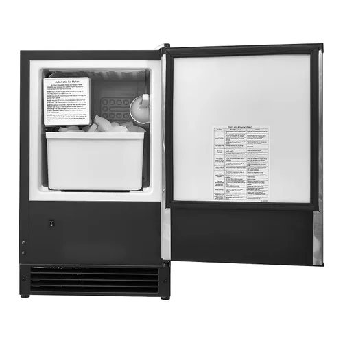 Miniatura 9 de VEVOR Máquina de hielo integrada para debajo del mostrador, 15 libras/día debajo del mostrador, máquina de hielo con puerta reversible de acero