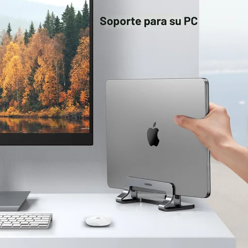 Miniatura 2 de UGREEN Soporte vertical para laptop para escritorio compatible con MacBook Pro, MacBook Air, soporte vertical de aluminio ajustable para portátiles