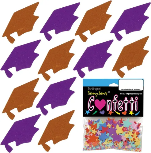 Miniatura 73 de Confetti Grad Cap Negro, Azul Marino Combo - 2 bolsas de media onza (1 oz)
